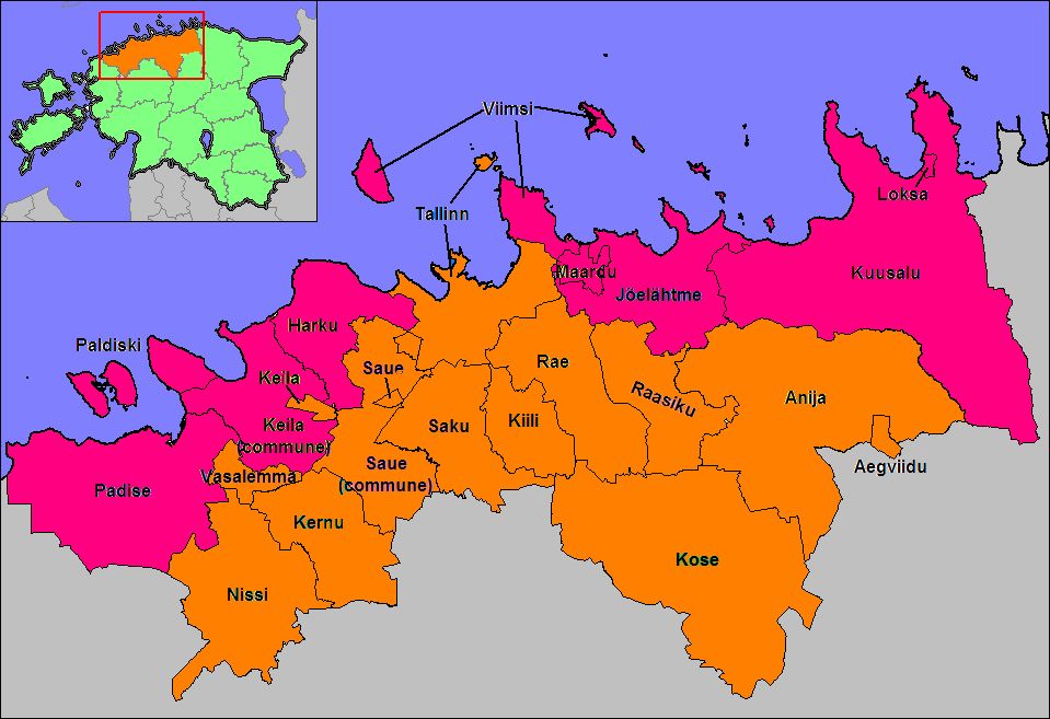 Harju municipalities